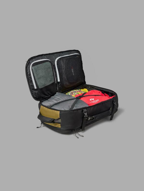 Weekend backpack designed to fuction like a briefcase providing ample space