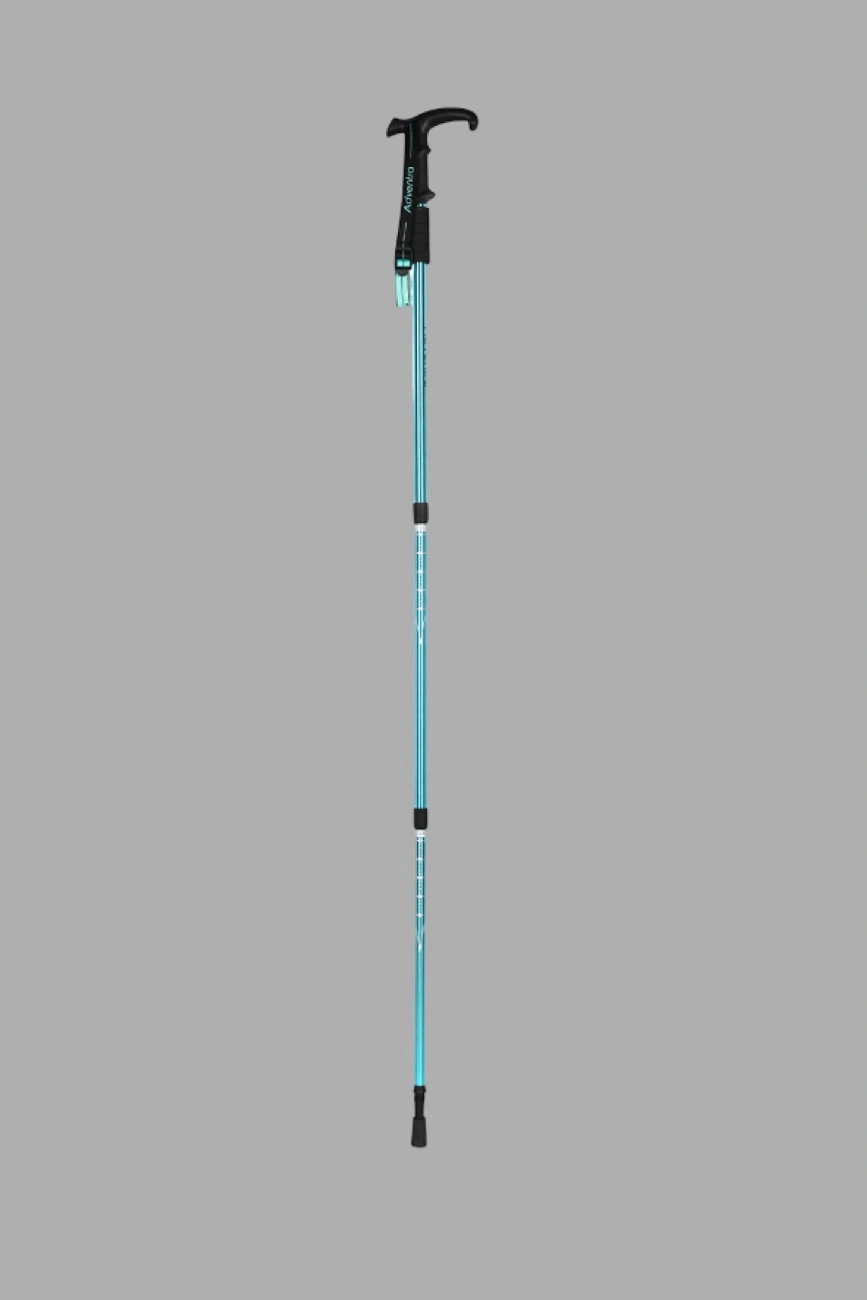 Adventra Hiking pole | Lightweight | Ergonomic Grip | Collapsable With Length Adjustment | Teal Blue