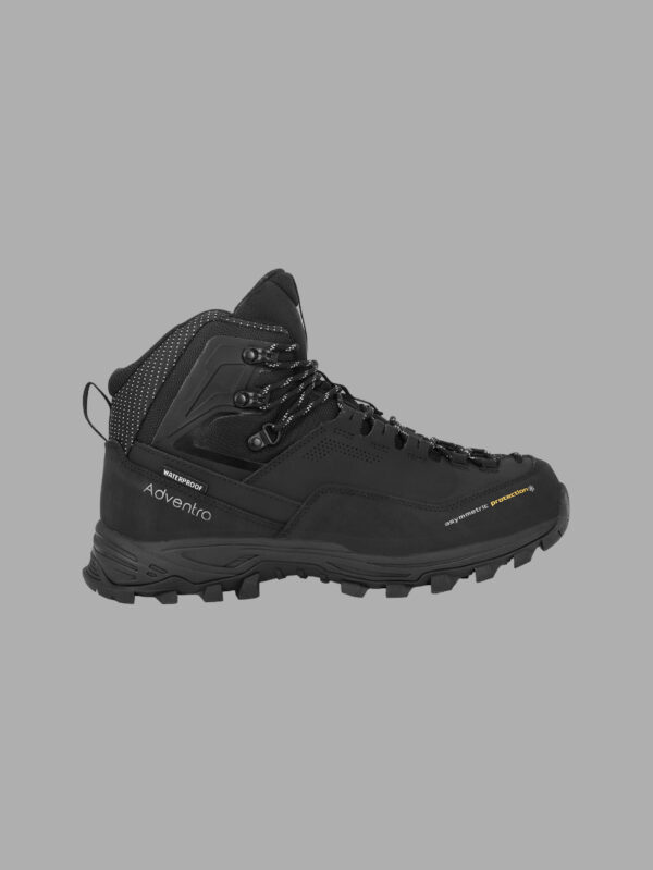 Adventra Men's Warm Waterproof Hiking Shoes | Mid Ankle | Superior Grip | 3M Insulation | WH1106 - Black, UK 9.5