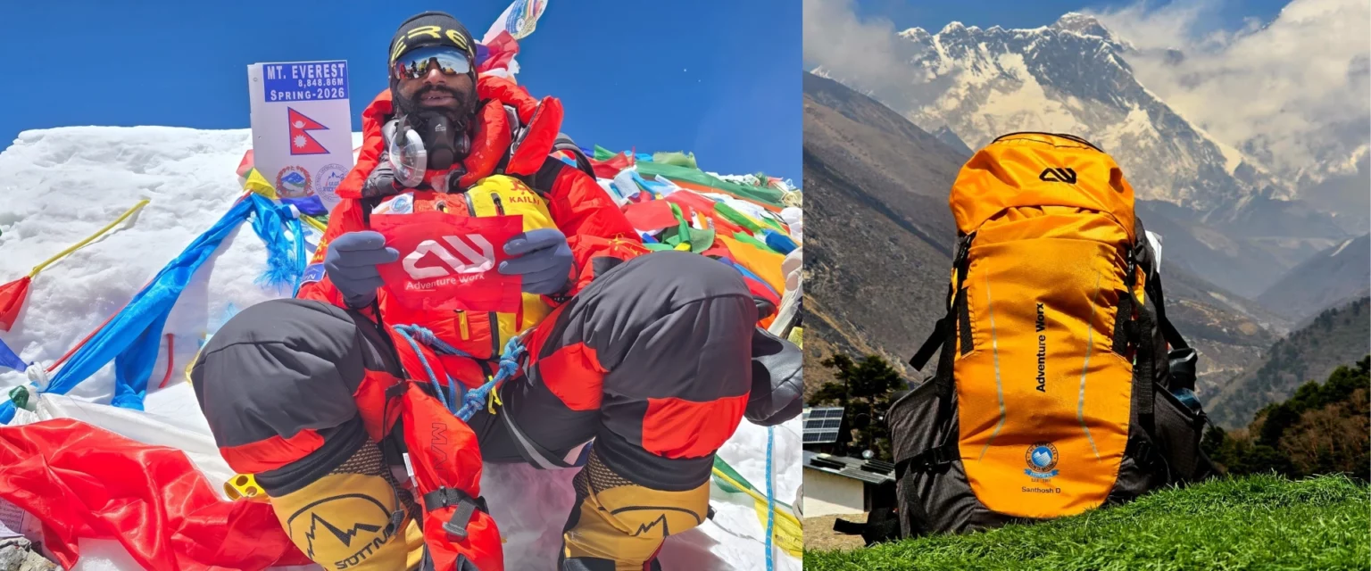 Everest summit achievement with the Adventure Worx expedition backpack tested in high-altitude conditions