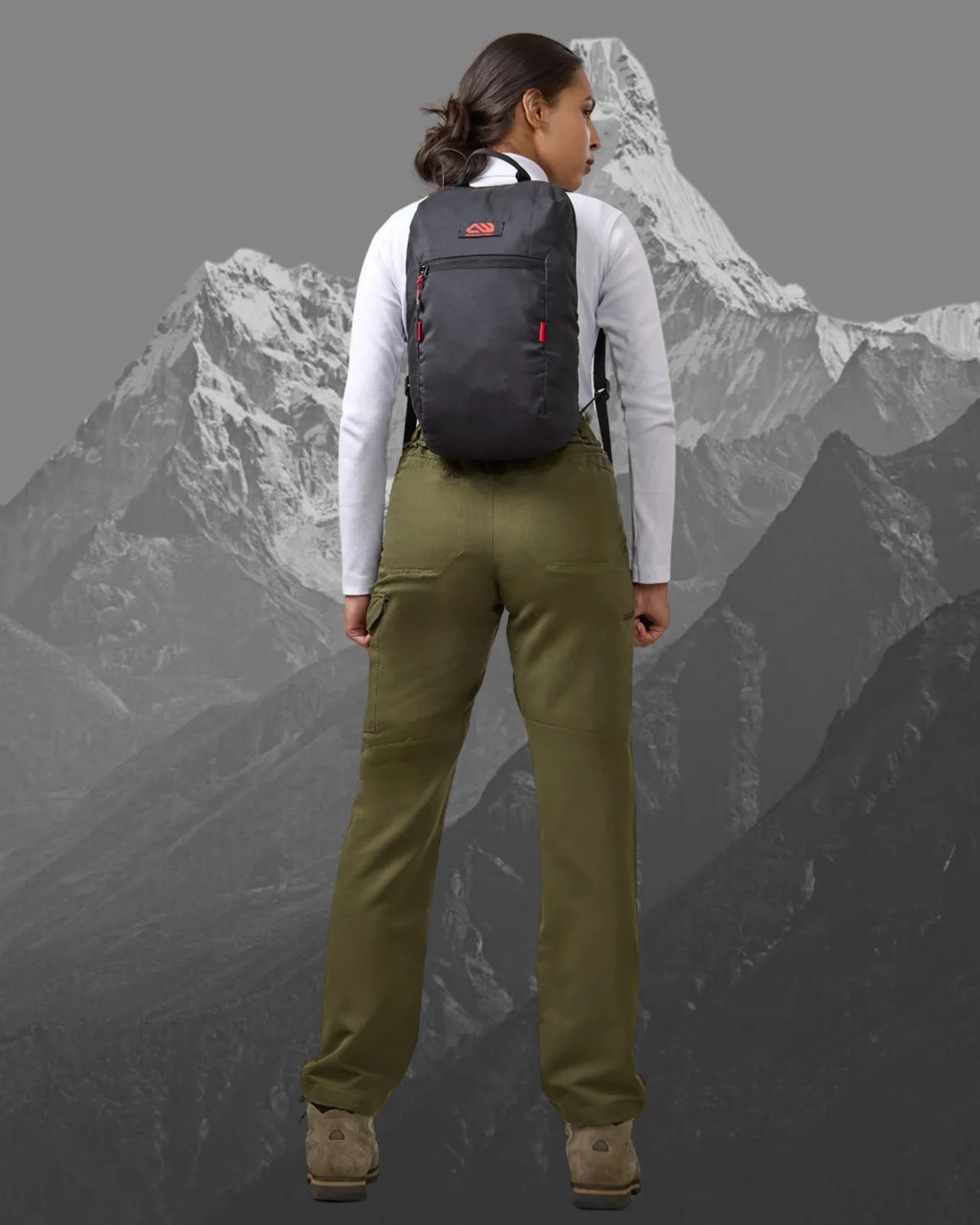 Hiker wearing the Wandr Mini 10L daypack